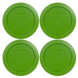 Pyrex Bundle - 4 Items: 7200-PC 2-Cup Green Plastic Food Storage Lids