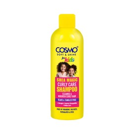 Cosmo Hair Care For Kids Soft & Shine Shea Magic Curly Care Shampoo 480ml - 16.2 fl.oz, Cleanse & Nourish Curly Hair, Tears Free, Tangles Free, Parabens Free, Silicons & Dyes Free