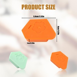 2pcs Magnetic Seam Guide for Sewing Machine, Multifunctional Polygon Magnet Hemmer Guide with Scale Universal Sewing Machine Guide Sewing Machine Accessories Supplies (Orange,Green)