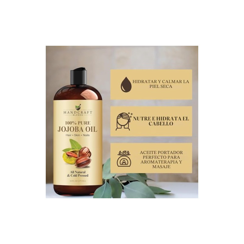 Handcraft Blends Jojoba Oil 473 100 Pure Natural Grade Carrier