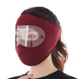 Winter Outdoor Thermal Goggle Mask for Cycling Exercise - Thick, Windproof, and Frostbite Protection for Face and Ears One Size / Pink 5ea