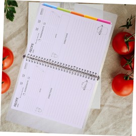 Operitacx Household Recipe Notebook Planner Recipe Binder Protective Cover for Daily Meal Planning Stylish Design Ample Space for Notes and Ingredient Lists