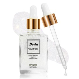 MEPHILIMIA Body Glitter Oil Body Glitter Oil Liquid Highlighter Liquid Highlighter Glow Fusion Highlighting Drops Glow Shimmer Body Glow Shimmer Makeup 30 ml (01)