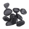 FUNOMOCYA 10pcs Hand Painted Cartoon Drawing Stones Smooth Black Pebbles