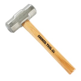 COUNCIL TOOL Sledge Hammer - 10 lb. Double Face Hall Sledge with 16" Wooden handle & Forged Steel Head - PR100016