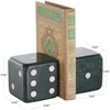 Deco 79 Marble Decorative Bookends Dice Non Skid Bookends, Set