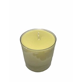 BearNaturalOrganics Pure Beeswax Container Candle 14 Ounce Naturally Honey Scented Dye Free