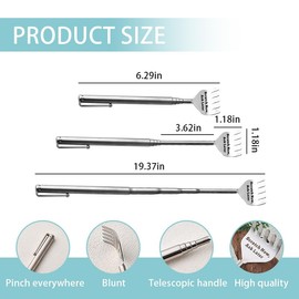 Funny Stress Relief Gag Gifts for Women Men Best Friend Stressful Job Gifts for Coworker Christmas Birthday Gift for Mom Dad Retirement Gift for Elderly Grandpa Grandma Fun Matel Back Scratchers 2 Pcs