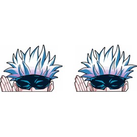 Pure Print Cut Anime Peeker Jujutsu Kaisen Sticker - 2 Pieces Car Stickers 9cm - Japanese Manga Decoration (Gojo)