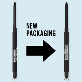 Maybelline Tattoo Studio Automatic Gel Pencil Waterproof Eyeliner, Blendable, Smudge Resistant, Matte Eyeliner For Up To 36HR Wear, Pitch Black (Smokey Black), Packaging May Vary