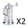 Norpro Metal Peppermill with Adjustable Grinder, 3 oz Capacity (Pack of 2)