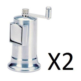 Norpro Metal Peppermill with Adjustable Grinder, 3 oz Capacity (Pack of 2)