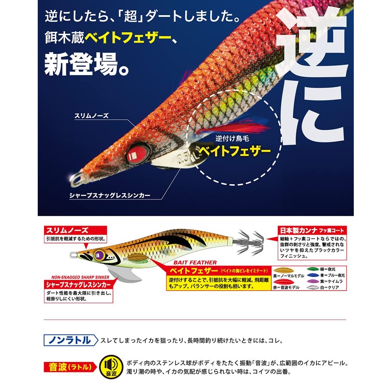 Major Craft Bait Kizo Bait Feather No. 2.5 EBF-2.5 #10
