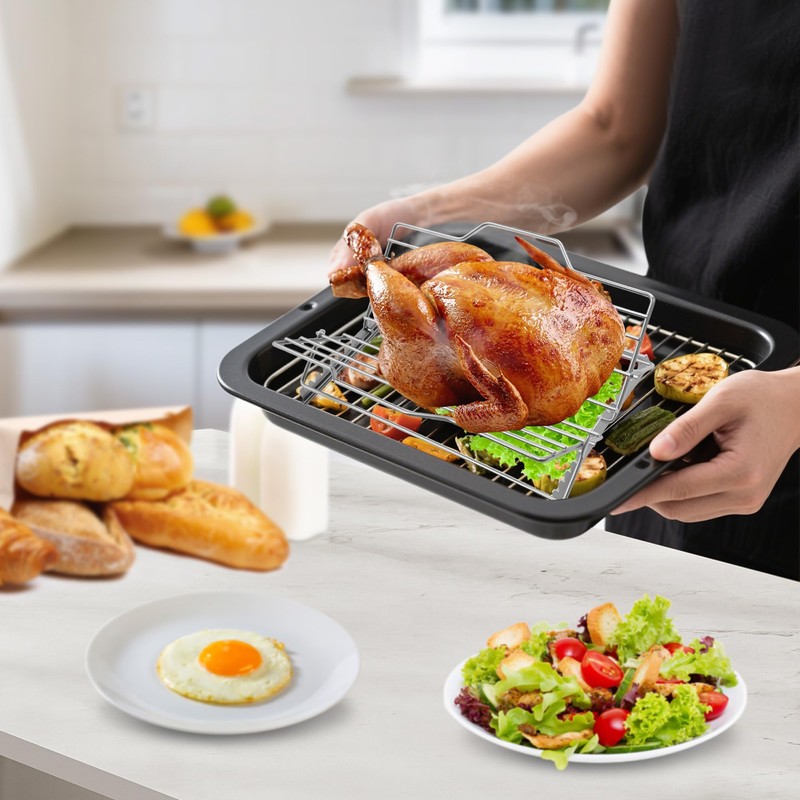 Kofebe Chicken Roasting Rack, Adjustable Grill Rack for 9 *