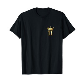 Crown Number 11 (Vintage Golden Yellow) 11th Birthday T-Shirt