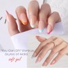 OPkssnails 300 uñas postizas francesas, uñas cortas almendra, preformadas, sin