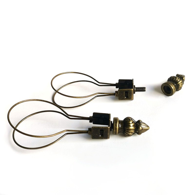 GY & CK® Antique Brass Clip On Lampshade Adapter Lamp