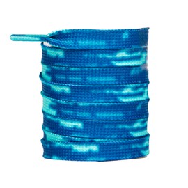 Glamlaces Flat laces for sports shoes and trainers, glitter flat laces, 120 cm long and 8 mm wide, extra tear-resistant, premium quality, designed in Germany, blue