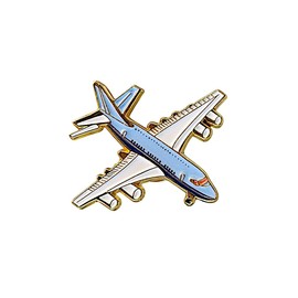 1.25" Airplane Soft Enamel Pin – Aviation Plane Aircraft Pilot Aviator Flight Lapel Pins Brooches for Backpacks, Jackets, Hats, Clothes, Bags, Teens, Girls, Boys – Pinback Buttons & Charms