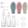 White Travel Accessories for Toiletries and Cosmetics - 12 Pcs