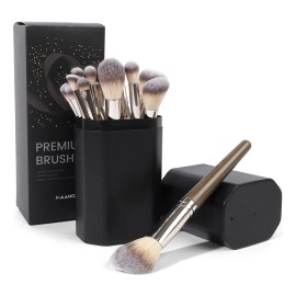 18 Set De Brochas Para Maquillaje Profesional +estuche +caja Color Marrón Y Café