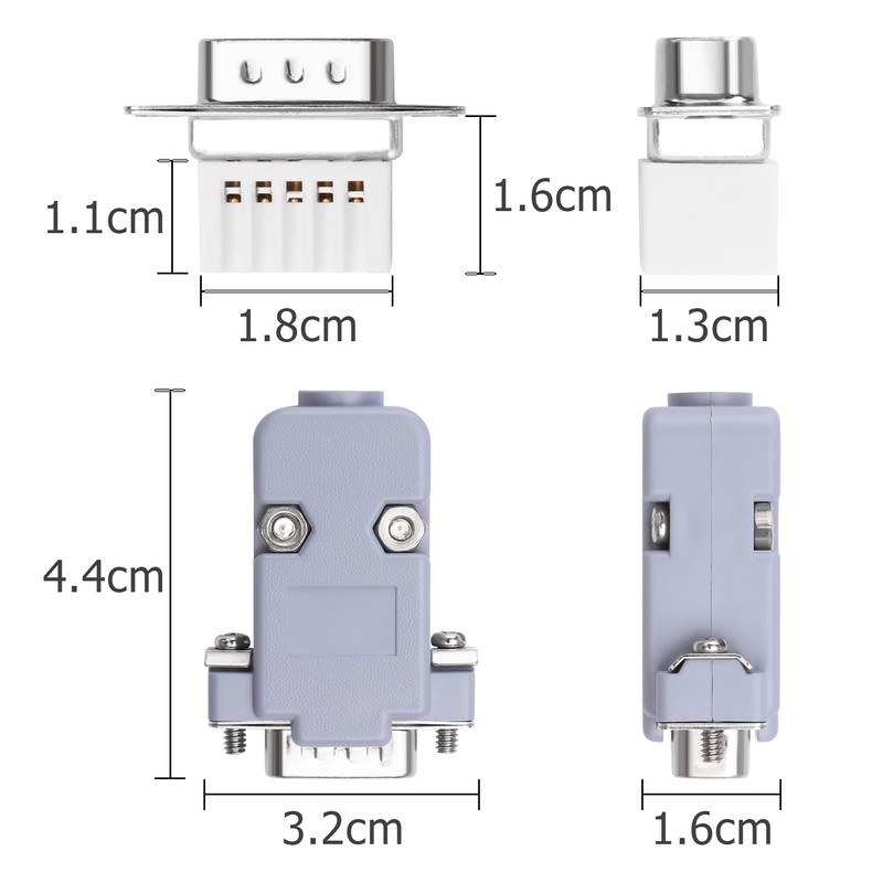 YAODHAOD DB9 Breakout Solderless Connector, Female 9PIN RS232 Serial Adapter