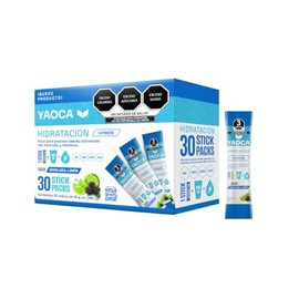 YAOCA I Bebida Hidratante en Polvo I 30 Sobres I Sabor Mora - Limón I Con Electrolitos, Vitaminas y Minerales para Deportistas
