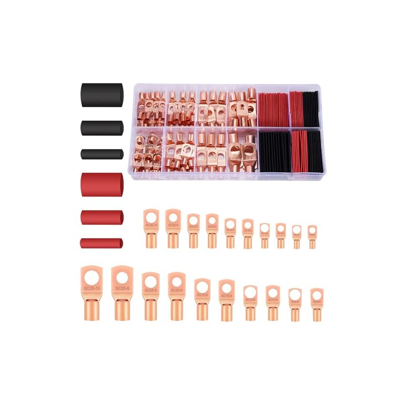 Ring Terminals AWG2 4 6 8 10/12 Battery Cable Wire
