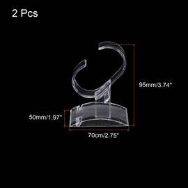 PATIKIL Watch Display Stand, C Shape Single Watch Bracelet Display Rack Transparent Watch Holder 70x50mm Pack of 2