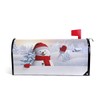 ALAZA Christmas Snowman Magnetic Mailbox Cover MailWraps Garden Yard Home