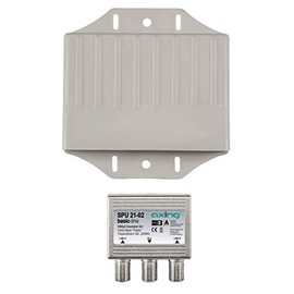 Axing SPU 21-02 2-in-1 Outdoor DiSEqC Satellite Switch - Light Grey