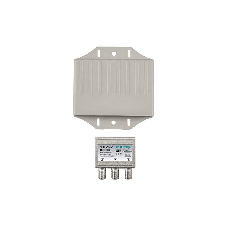 Axing SPU 21-02 2-in-1 Outdoor DiSEqC Satellite Switch - Light