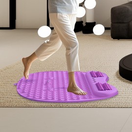 Oshhni Foot Massage Pad Acupressure Mat Sensory Pad Relaxing Indoor Running Foot Press Mat for Living Room Travel Office, Purple