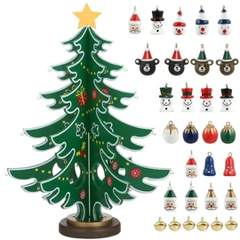 Christmas Advent Calendar Box Christmas Tree Countdown Calendar Set,Tabletop Christmas Tree and Ornaments Set, 24 Days Christmas Countdown Calendar Creative Xmas Gifts for Boys, Girls and Kids Adults