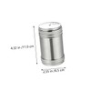 Ipetboom 2pcs Stainless Steel Salt Pots with Caps Portable Round