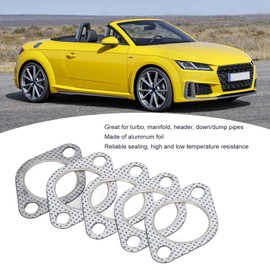 Yctze Exhaust Flange Gasket, Pack of 5 2 Inch Exhaust Pipe Flange Seal, High Temperature Resistant, Fits Turbo Manifold Head, Down Dump Pi