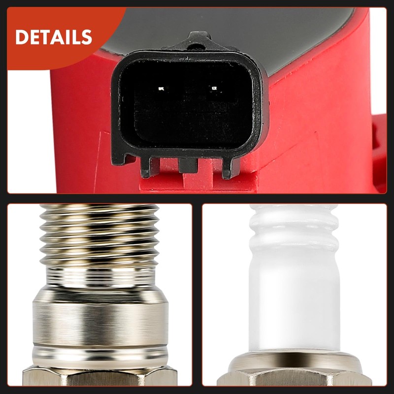 A-Premium (Red) Set of 16 Ignition Coil Pack and Iridium