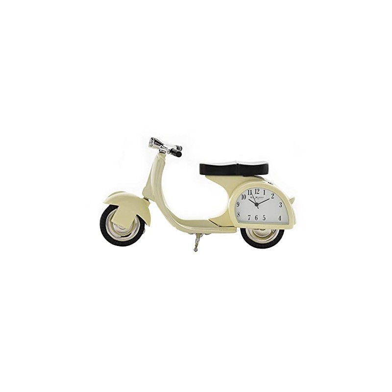 Miniature Clock - Vespa Scooter - Cream 9088