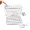 Ice Cube Tray,Food-Grade Ice Cube Moulds with Lid,Release All Ice