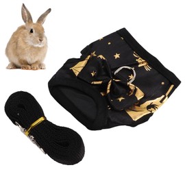 Nylon Rabbit Vest with Harness and Lead, Adjustable, Soft Rabbit Vest for Rabbits, Ferrets, Rabbits, Kittens, Guinea Pigs, Comfortable and Durable, More Applicability