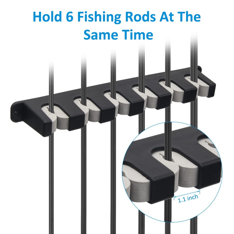 Windspeed 6-Rod Rack Wall Mounted Fishing Rod Rack For Boat,