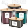 Threehoney 4 Pack Laundry Powder Container and Dryer Sheet Holder
