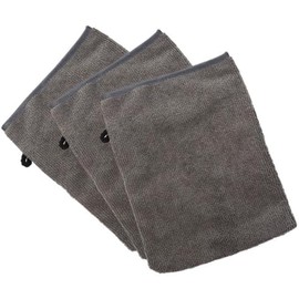 GALPADA Guantes de Microfibra para Limpieza Facial Reutilizables 3 Piezas en Gris y Negro Exfoliantes y Desmaquillantes Porttiles para Piel Delicada  