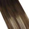 Ugeat Balayage Hair Extensions Clip in Human Hair 18inch Dark