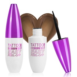 2PCS Tattoo Eyebrow Gel Easy Peel Off【Waterproof】【Long-lasting】【Smudge Proof】#02 Light Brown