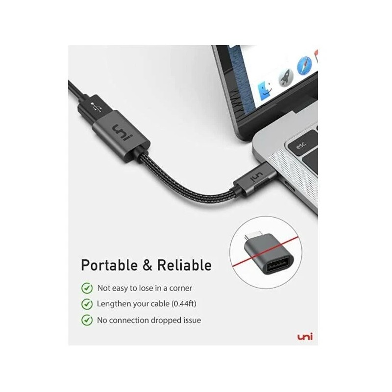 uni USB C to USB Adapter 2 Pack, Aluminum USB-C