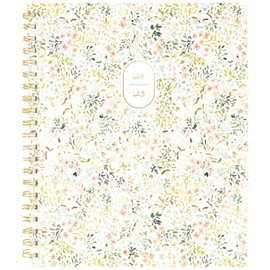 Cambridge Planner 2024-2025 Academic by Leah Bisch, Weekly & Monthly, 8-1/2" x 11", Large, Monthly Tabs, Flexible Cover, Petite Floral (LB33-905A)