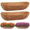 WenYa 2Pcs Hanging Basket Liner, 24 Inch Pre-formed Molded Coco