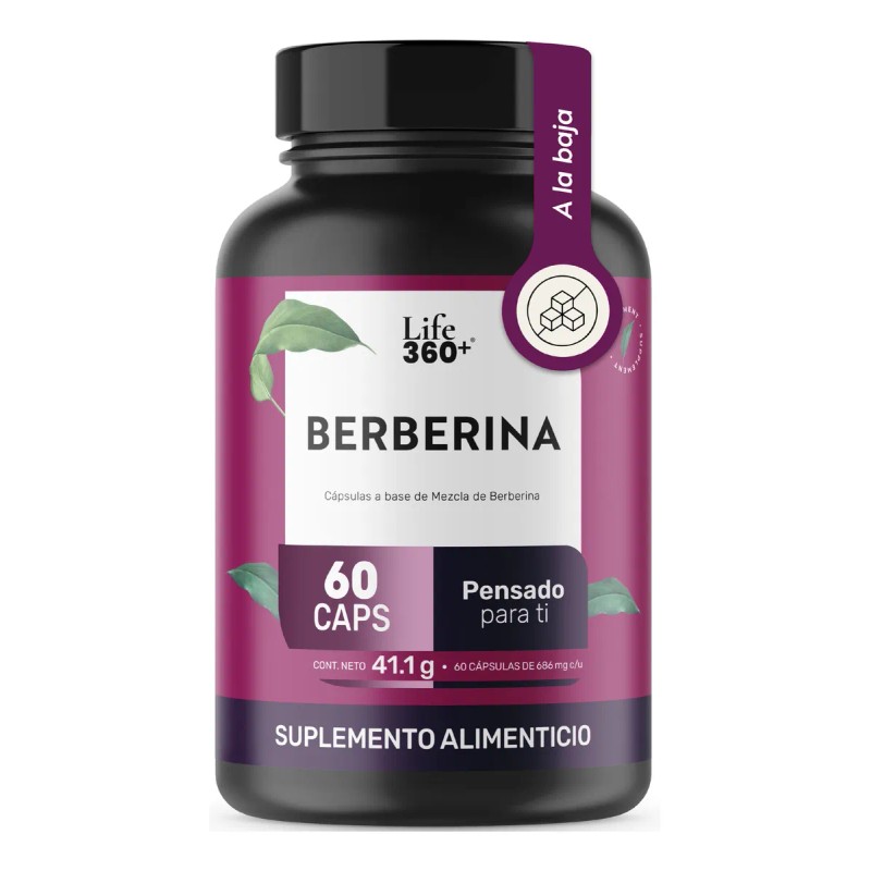Berberina Life 360 1000 Mg 60 Cp Extracto Berberina Hcl