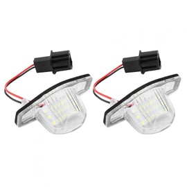 2pcs 18 LED Left&Right Car License Plate Light Lamp for Honda Fit/Jazz 2002-2014 for License Plate Light L